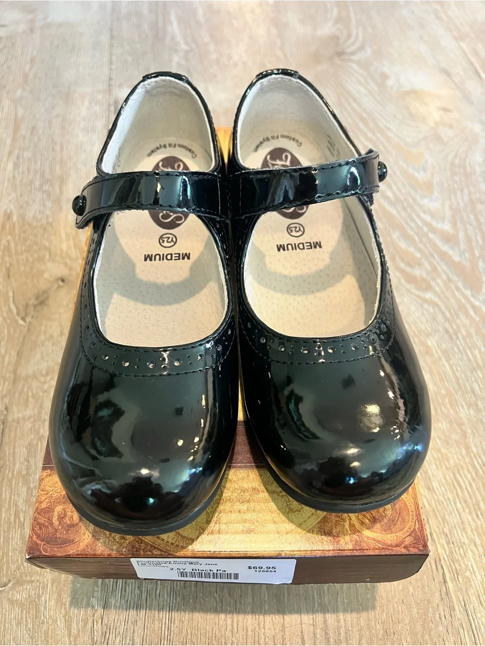 Girls Black Patent Footmates Mary Jane Shoes